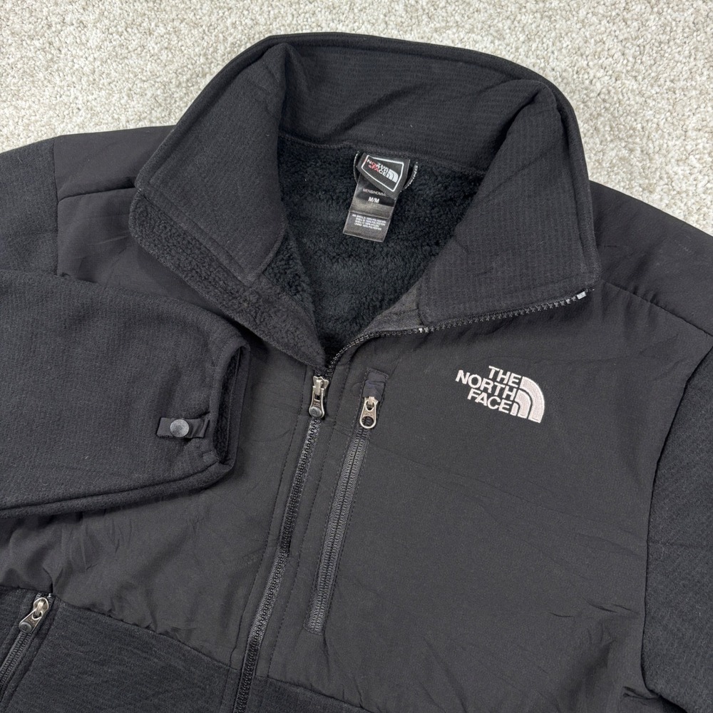 The North Face WindWall Jacket Mens Medium Black Polartec Fleece Full Zip